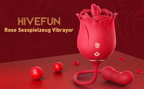 HIVEFUN Sex Spielzeug für Paare Vibrators Schubvibration Vibro Ei Doppeltem Zungenlecken 3in1