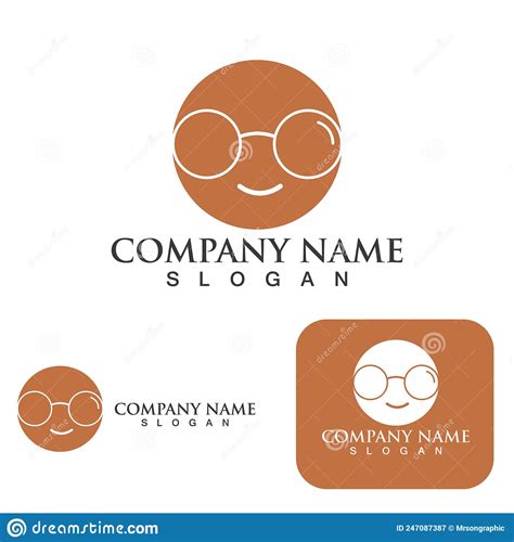 GLASSES Logo And Symbol Template Design Element Stock Vector