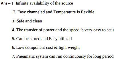 What are the advantages of pneumatic system over hydraulic systems ...