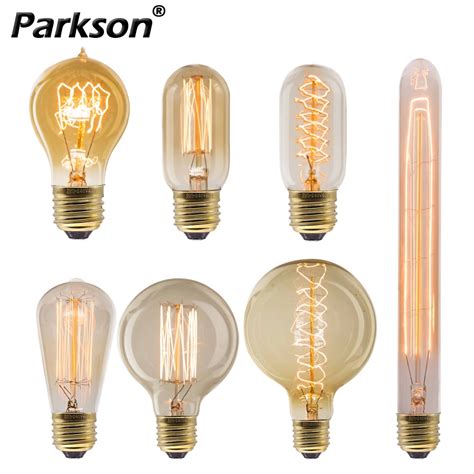 Dimmable Retro Edison Light Bulb E27 Ac 220v 110v 40w Vintage Industrial Decor Filament Bulb