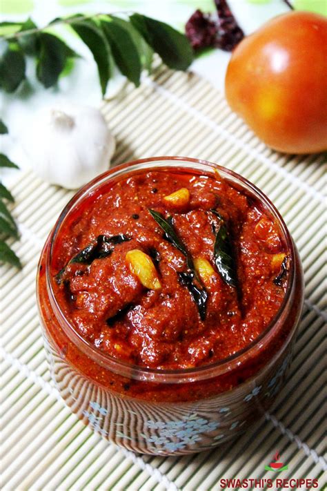 Tomato Pickle Recipe - Swasthi's Recipes