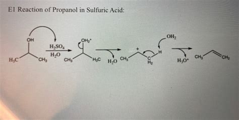 Solved El Reaction of Propanol in Sulfuric Acid: లో క OH .но | Chegg.com