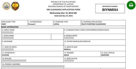 Nbi Clearance Online Application Form Printable - Printable Form 2024