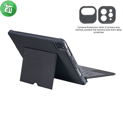 T D Smart Bluetooth Keyboard Leather Case With Touchpad And Light