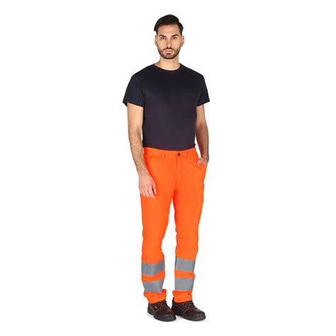 Pantalone da Lavoro Alta Visibilità Multitasche con bande 91W invernali