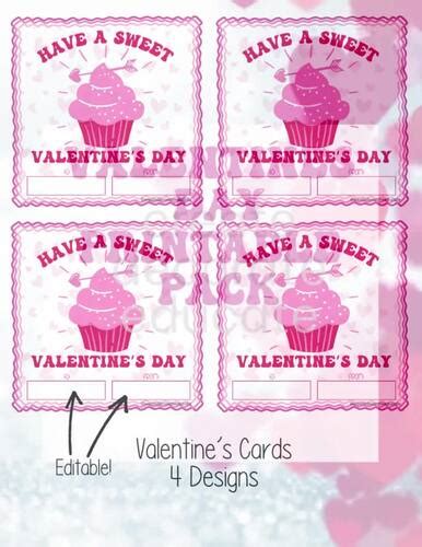 Valentine Party Printable Pack Printable Valentine Cards Class