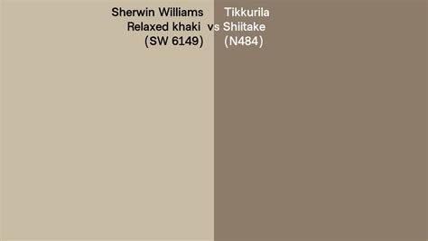 Sherwin Williams Relaxed Khaki SW 6149 Vs Tikkurila Shiitake N484