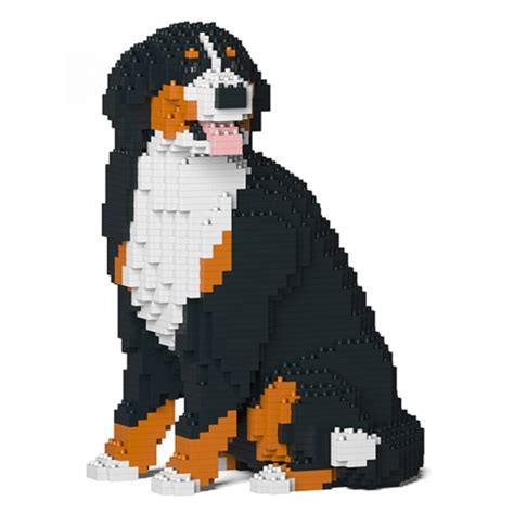 Jekca - Bernese Mountain Dog 05S - Lego - Sculpture - Construction - 4D - Brick Animals - Toys ...