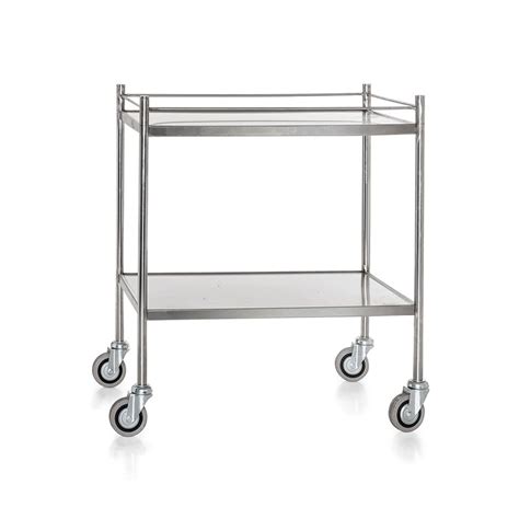 Hospital Medical Stainless Steel Surgical Trolley Adjustable Every