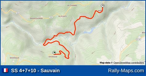 Ss Sauvain Stage Map Rallye National Du Montbrisonnais