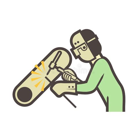 Welder Welding Icon Stock Vector Illustration Of Fabrication