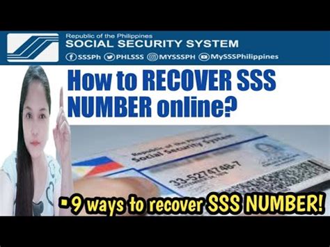 Paano Ma Recover Online Ang Sss Number Na Nakalimutan Youtube