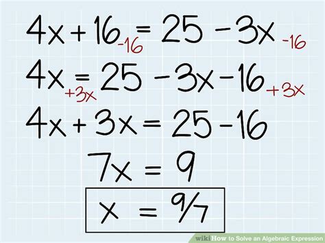 How To Solve An Algebraic Expression 10 Steps With Pictures