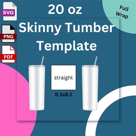 20 Oz Skinny Tumbler Template - Etsy