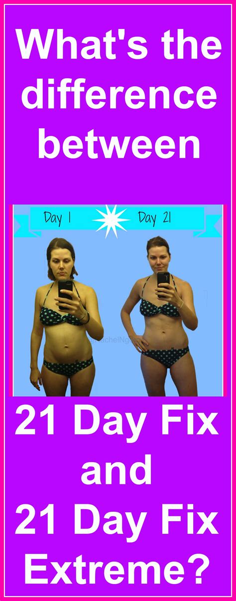 Difference Between 21 Day Fix And 21 Day Fix Extreme Fit With Rachel