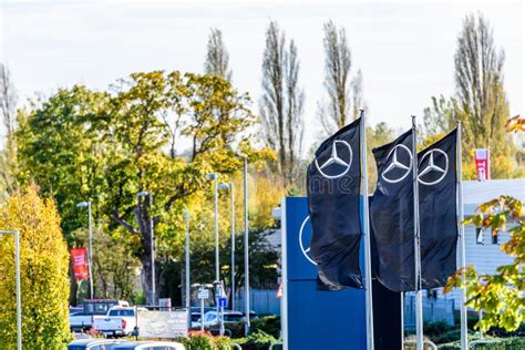 Northampton UK Oct 25 2017 Day View Of Mercedes Benz Logo At