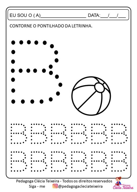 Alfabeto Pontilhado Para Coordenação Motora Clécia Teixeira