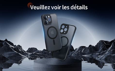 FLLAO Magnétique Coque pour iPhone 15 Pro avec 2 Verre Trempé