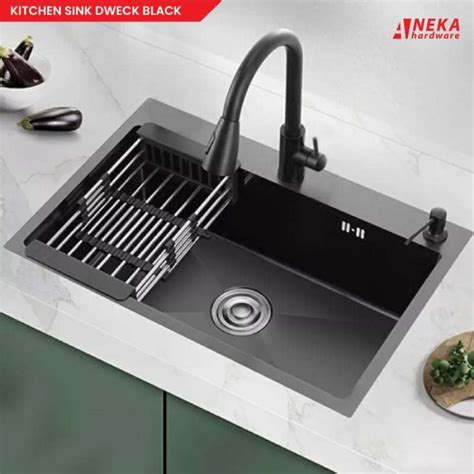 Promo Kitchen Sink Hitam Dweck Bak Cuci Piring Paket Lengkap