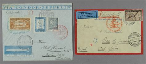 Lot AIRSHIP GRAF ZEPPELIN FLOWN COVERS 1933