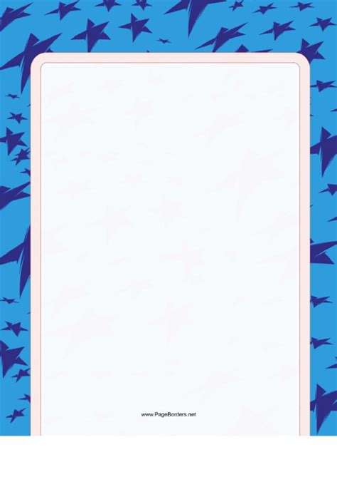 Star Border Template printable pdf download