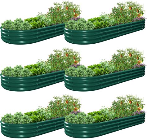 Amazon Tramull Pack X X Ft Galvanized Raised Garden Bed Large