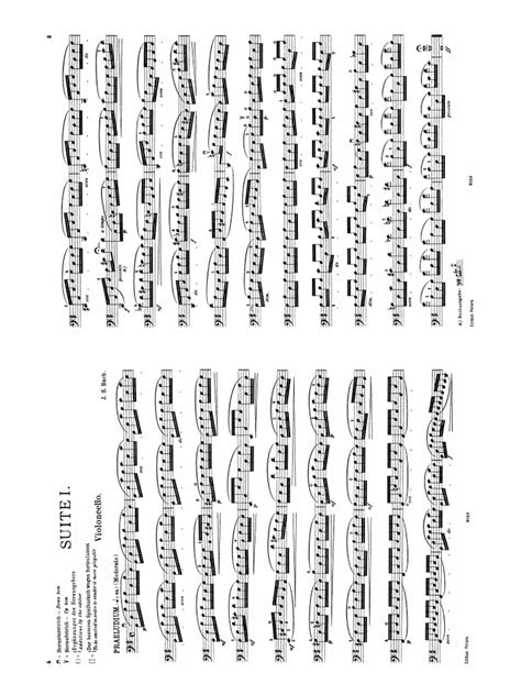 Bach Cello Suite No1 In G 橫面 Pdf