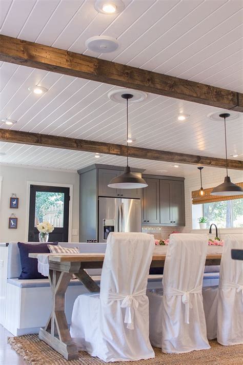 20 White Ceiling With Wood Beams The Urban Decor