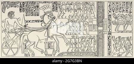 SUEZ CANAL von SETI I Pharao von Ägypten Von einem Flachrelief