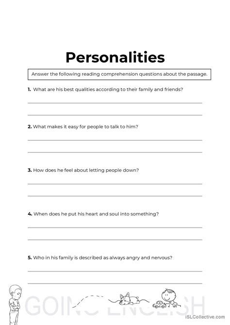 Personalities Questions And Answers English ESL Worksheets Pdf Doc