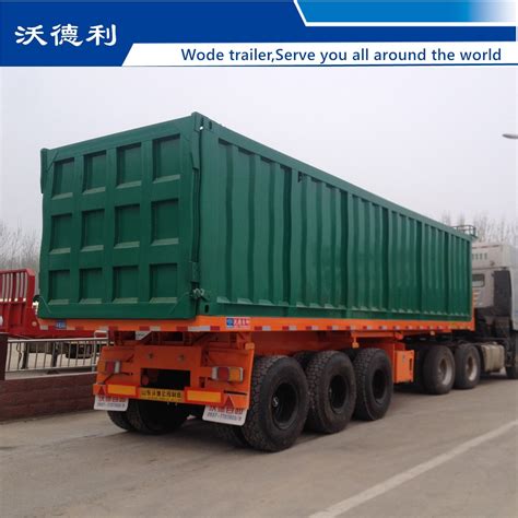 3 Axle U Shape Type Dump Tipper Tipping Semi Trailer For Construction