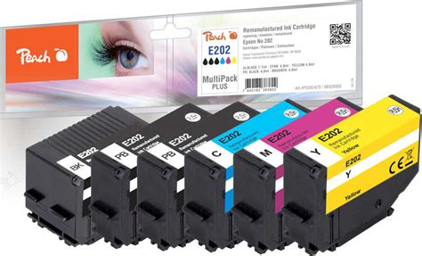 Peach Πακέτο Συμβατών Μελανιών Εκτυπωτή InkJet Epson 202 Πολλαπλό