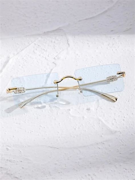 Men Square Rimless Fashion Glasses Glasses Fashion Stylish Glasses