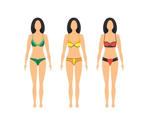 Collection de lingerie de sous vêtements sexy plat sur les femmes Anatomie de la femme