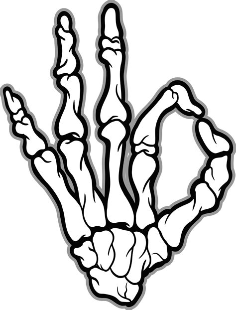 Sign In The Shape Of A Hand Skeleton 23628012 Vector Art At Vecteezy