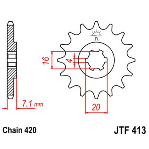 Pignon Jt Sprockets Dents Acier Standard Tech Roo