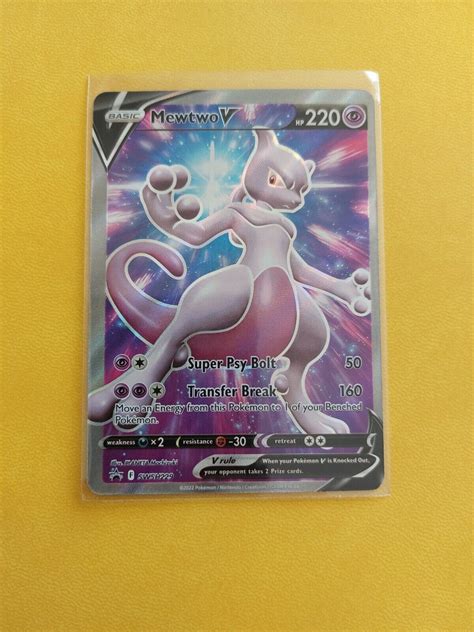 Mavin Mewtwo V Swsh Black Star Promo Full Art Pokemon Go Tcg Nm