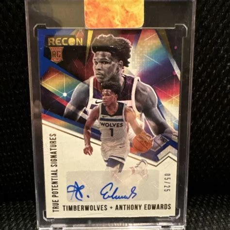 Panini Recon Anthony Edwards Auto Rc True Potential Signatures