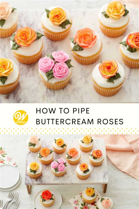 How To Pipe Buttercream Roses Wilton S Baking Blog Homemade Cake