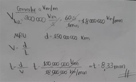 Calcula El Tiempo Que Tarda En Llegar A La Tierra La Luz Del Sol Si