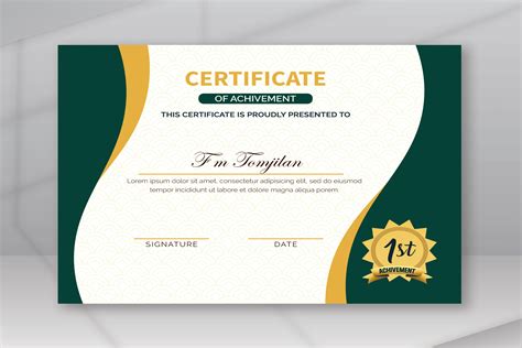 Achievement Certificate Template Graphic by VMSIT · Creative Fabrica