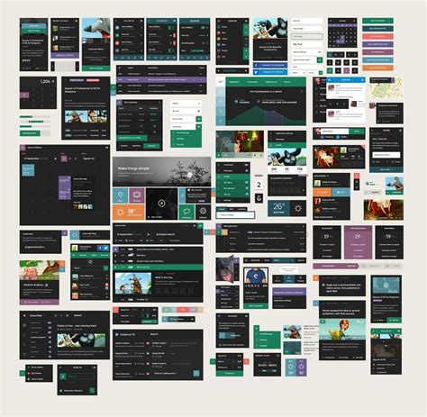 The Top 50 Free Flat Design Ui Kits And Templates