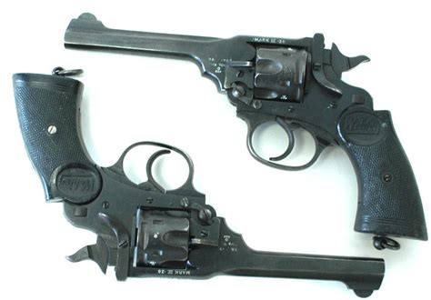 Webley Mark Iv Caliber Pair Of Revolvers Singapore Police Marked