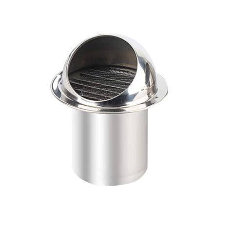 Wall Mountable Stainless Steel Round Bull Nose Vent With Louvres Built