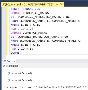 How To Update Two Tables In One Statement In Sql Server Geeksforgeeks