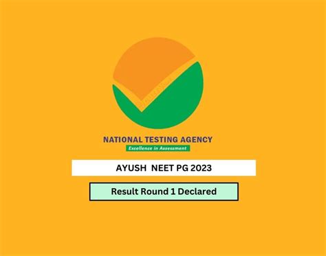 Ayush Neet Pg 2023 Round 1 Seat Allotment Released Link Here Olm