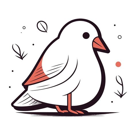 Premium Vector Pigeon Vector Illustration Hand Drawn Doodle Sketch