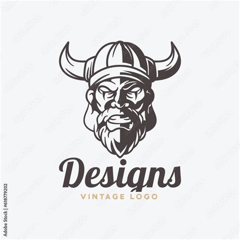 Barbarian logo design, character logo template. Stock Vector | Adobe Stock