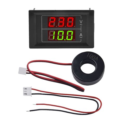 Ac60 500V 100A Dual Display Voltage Current Meter Meter Led Voltmeter