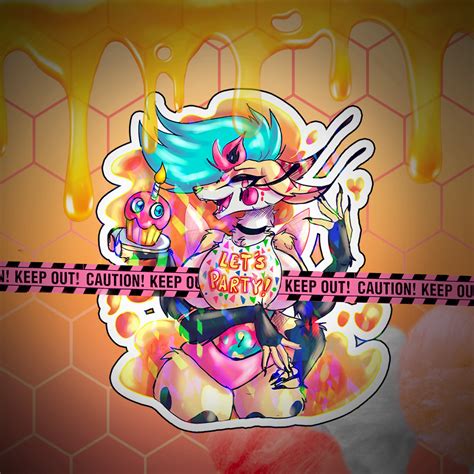 Pegatina Helluva Boss Pegatina Beelzebub Helluva Boss Queen Bee